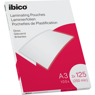 IBICO Pochettes à plastifier A3 627321 brillant, 125my 100 pcs.