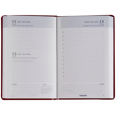 BREPOLS Agenda Trade Seta 2027 0.814.2120 1T/1S ass. 7.7x12cm