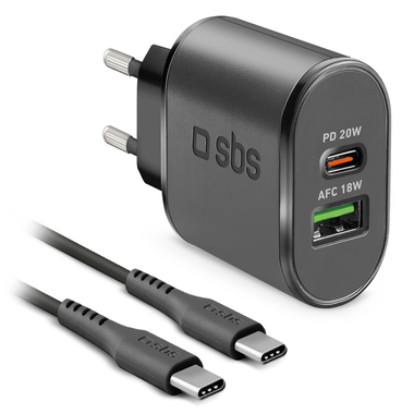 Caricatore da muro 20W e cavo USB-C da 1,5m