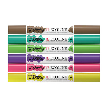 TALENS Ecoline Duotip Botanic Set 11609912 6 couleurs