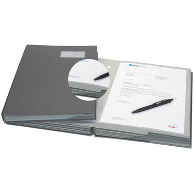 BIELLA Unterschriftenmappe A4 34142027U dunkelgrau 20-teilig