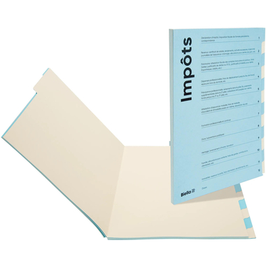 BIELLA Serviette de conf. FR A4 326011291U bleu/beige 320g, 12 pcs.