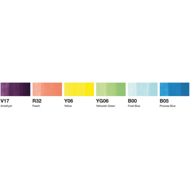 COPIC Marker Ciao 22075665 6er Set Brights