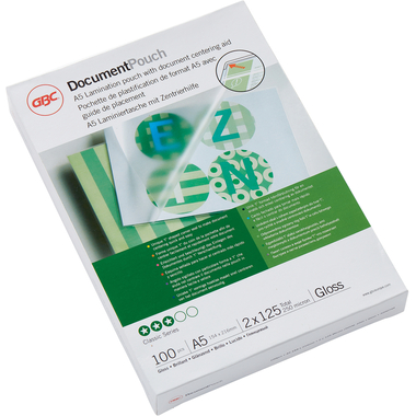 GBC Pochettes à plastifier A5 3200749 brillant, 125my 100 pcs.