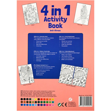 ROOST Aktivitäten-Malbuch A4 B19295 4 in 1