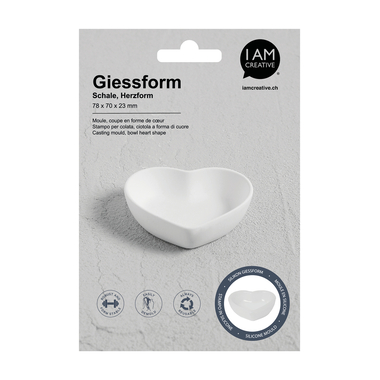 I AM CREATIVE Silikon Giessform 1704.13 Schale Herzform