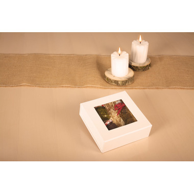 ELCO Geschenkbox m. grossem Fenster 82111.10 weiss, 15x15x5cm 5 Stk.