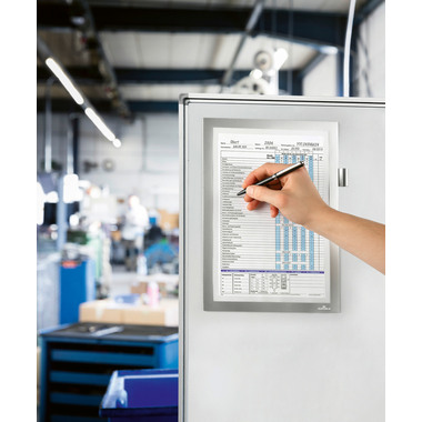 DURABLE Magnetic Note DURAFRAME A4 498923 metallic silber