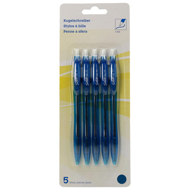 SCRIVA Stylos à bille DJ77 5XDJ77 BLUE bleu, 5 pcs.
