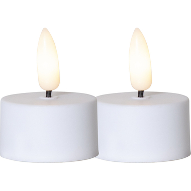 STAR TRADING LED Teelicht Flamme 3.8cm 12.063-05-1 weiss 2 Stück