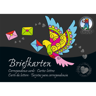 URSUS Briefkarten Block A6 90200099SE 220g 84 Blatt