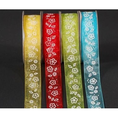 SPYK Band Cubino 15mm/4m 1038.1564 grün/weiss Petit Fleurs