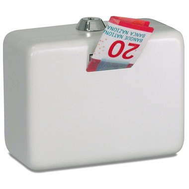 RIEFFEL SWITZERLAND Geldkassette A15471 12,5x6x9,5cm grauweiss