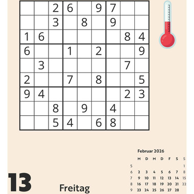 DUMONT Sudoku mittel-schwierig 2026 260714 TE 11.8x15.9cm