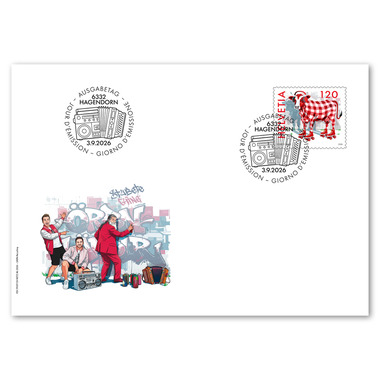 First-day cover «Designed by Stubete Gäng»