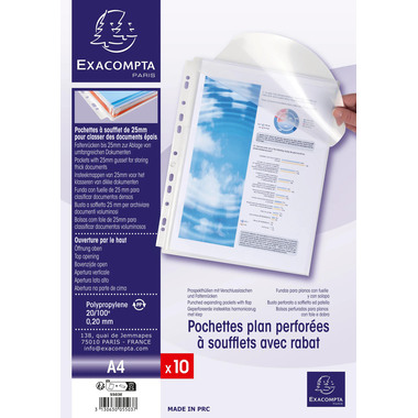 EXACOMPTA Housse de protection A4 5503E 25mm 10 pcs.