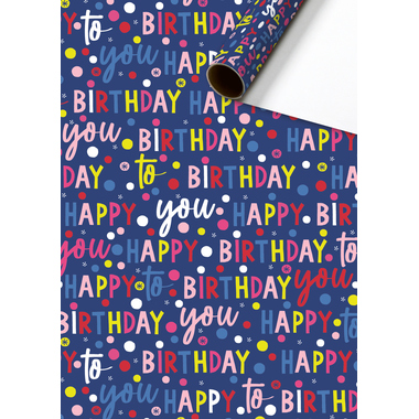 STEWO Geschenkpapier Benoni 2528546242 blau dunkel 70x200cm