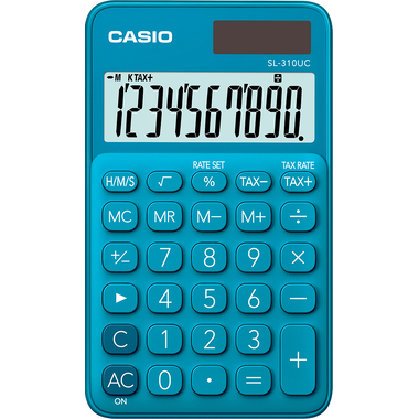 CASIO Calcolatrice SL-310UC-BU 10 cifre blu