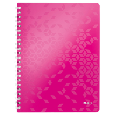 LEITZ Libre spirale WOW PP A4 46380023 quadrillé, pink 80 flls.