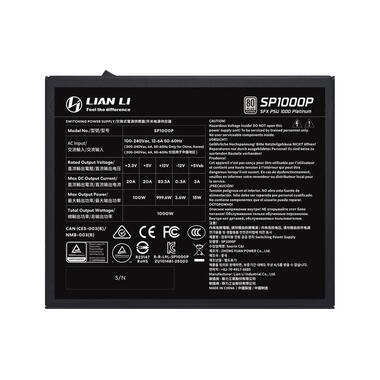 Lian Li Bloc d’alimentation SP1000 SP platine 1000 W Noir