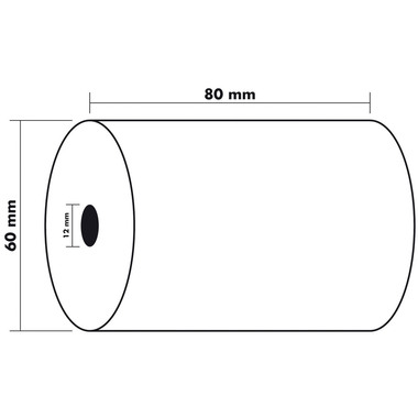 EXACOMPTA Rolle Thermo Papier 10 Stk. 43824E 80x60mmx44m für Kasse