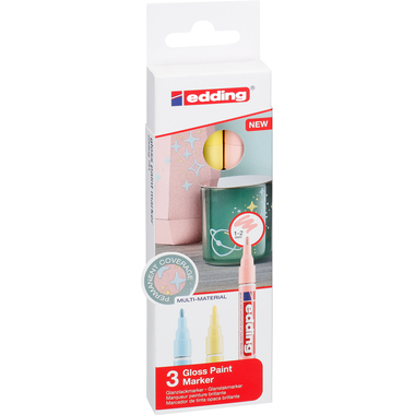 EDDING Paintmarker 751 1-2mm 751-E3-pas pastel 3 pezzi