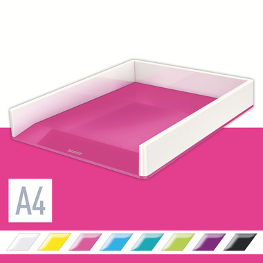 LEITZ Briefablage WOW DuoColour A4 53611023 weiss/pink