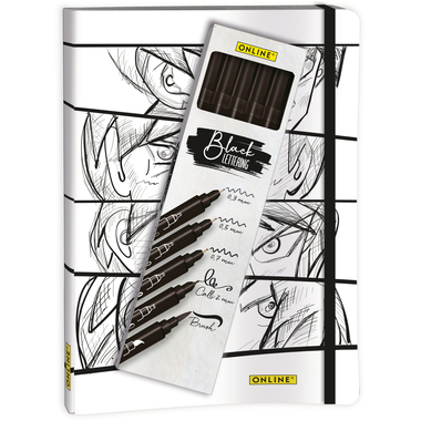 ONLINE Set Manga 8190 Bullet Jour.& Black Lettering