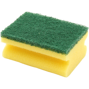 WEITACLEAN Padschwamm 95x70x43mm 5028030 gelb, kratzend 10 Stück