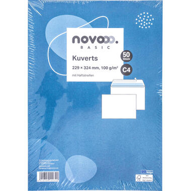 NOVOOO Couvert o/Fenster C4 731512 100g, weiss 50 Stück