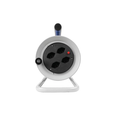 STEFFEN Cable Box Metal Cable Reel 4x T13 15m Gray Black