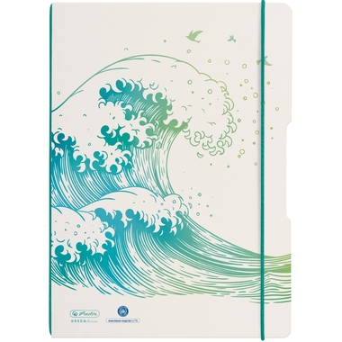 HERLITZ Notizbuch My Book A4 50033645 A4 gREENline Welle 80Bl.kar.