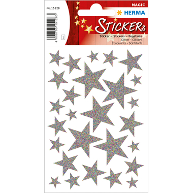 HERMA Sticker Etoile 15128 argent 27 pcs. /1 flls.