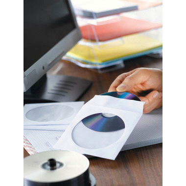 ELCO CD Discpack FSC 125x125mm 74641.12 weiss, 100g, Kleber 25 Stück