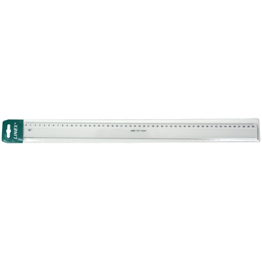 LINEX Schullineal transparent 50cm 1050M mit Tuschkante und Facette