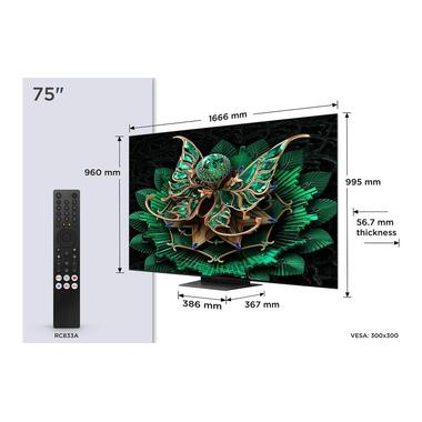 TCL TV 75C7K 75", 3840 x 2160 (Ultra HD 4K), QLED