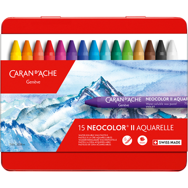 CARAN D'ACHE Pastelli di cera Neocolor II 7500.315 15-colori ass.