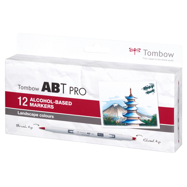 TOMBOW Dual Brush Pen ABT PRO ABTP-12P-4 Landscape Colours 12 Stück