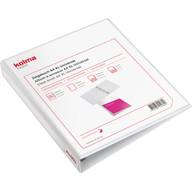 KOLMA Zeigebuch Vario XL Univer. A4 01.301.16 weiss, 4-Ring 30mm