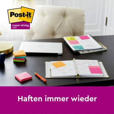 POST-IT Super Sticky Notes 127x76mm 655-6SS-PLAY PLAYFUL Collection 6x90 Blatt