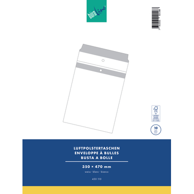BÜROLINE Busta imbottita Gr.10 450110 bianco, 10 pezzi 370x480mm