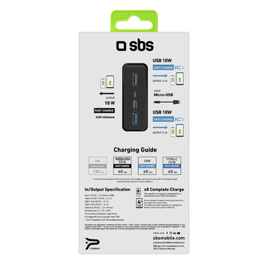 Powerbank da 20000 mAh con ricarica rapida wireless