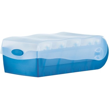 HAN Karteibox Croco A8 5.20 blau 9.7x6.7x19.1cm