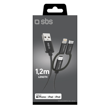 Multi-USB-Kabel, Micro-USB, USB-C, Lightning | SBS