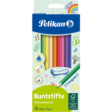 PELIKAN Matita clorata triangolar 700115 12 colori