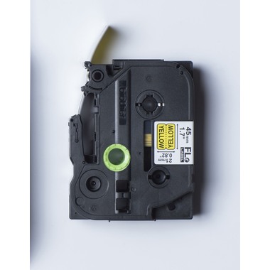 PTOUCH Einzelfähnchen schwarz/gelb FLE-6511 PTP900W 21mmx45mm