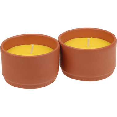 STEINHART Outdoor Kerze Terra 50x80mm 2043220000 gelb 2 Stück