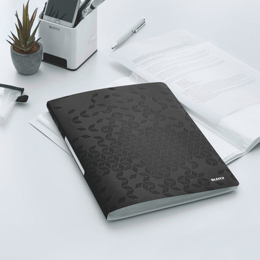 LEITZ Sichtbuch WOW PP A4 4632-00-95 schwarz 40 Taschen