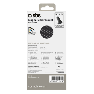 Support universel pour véhicule adhésif et magnétique