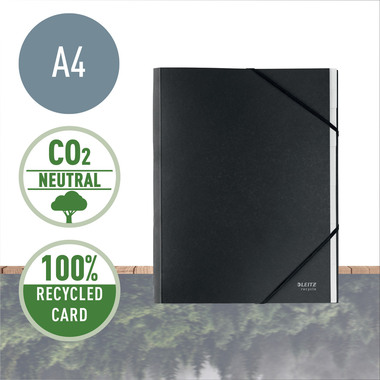 LEITZ Dossier archivio Recycle A4 3914-00-95 nero, cartone 6 scomp.